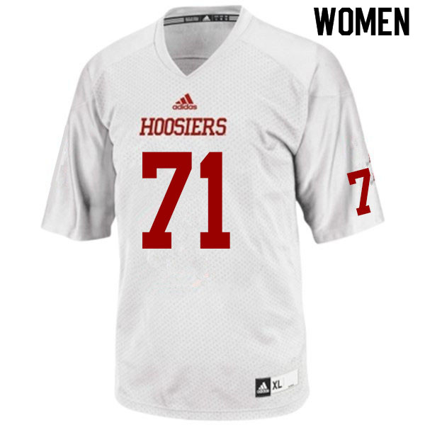 Women #71 Randy Holtz Indiana Hoosiers College Football Jerseys Sale-White